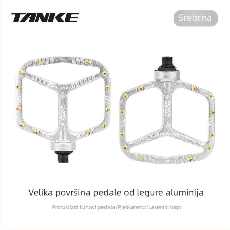 Tanke Carbon pedale za planinski bicikl, ultralakih legura aluminija, antislip s bodljama, vodootporne i otporne na habanje, univerzalne pedale