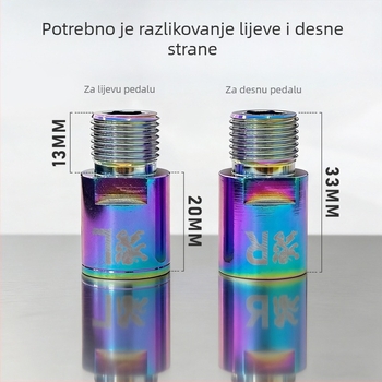 Produživač pedale za bicikl – MTB i cestovni bicikl, produženje osi i pedale, Model ZG-TP203, 789547, Bez prilagodbe