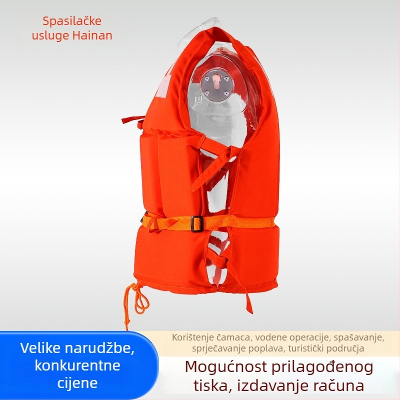 Spasiteljski prsluk za morski posao s Oxford platnom, marka Hna, model Flood Emergency Detection Clothing, podrška prilagodbi, izvješće o ispitivanju