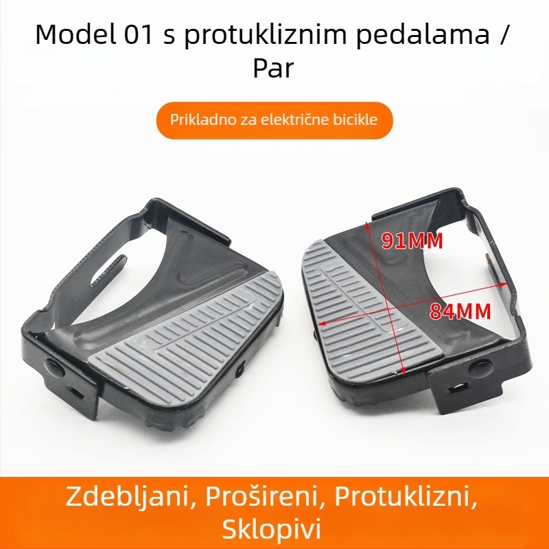 Električni bicikl prednja pedala za EV modifikacije, željezni materijal, pečeni emajl završni sloj, šifra RZJD1