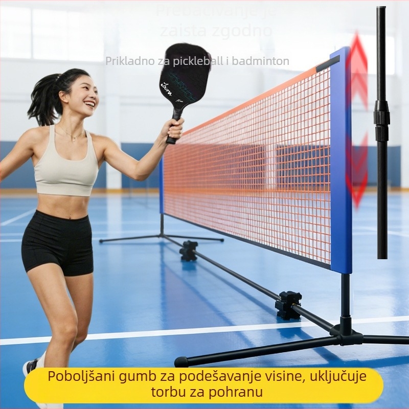 Prijenosni okvir mreže za badminton za unutarnju i vanjsku upotrebu, dva u jednom, prilagodljiv