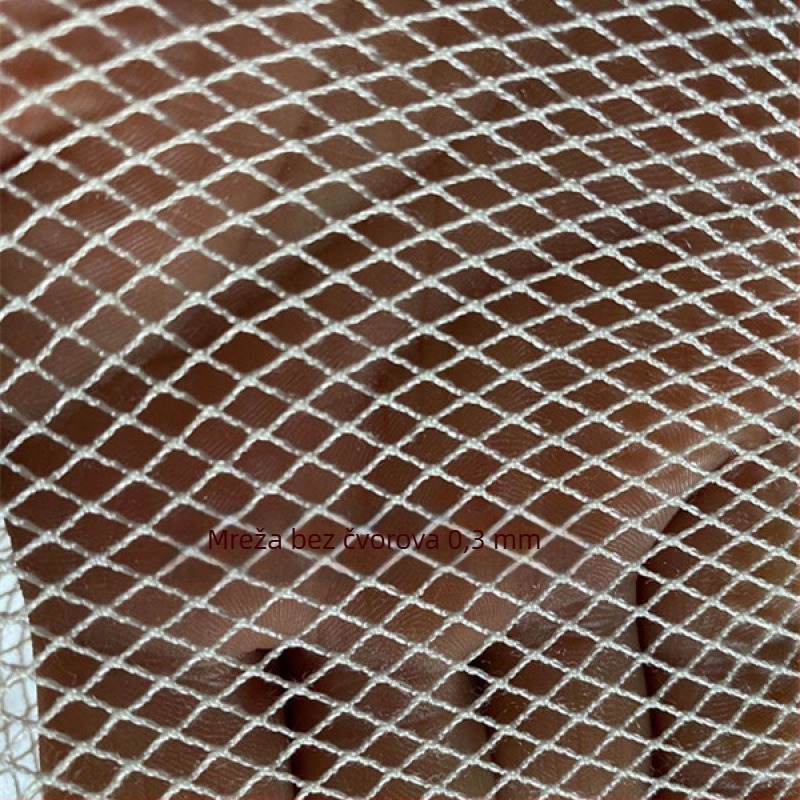 Bijela najlonska mreža za ribolov i uzgoj riba, mreža za podizanje i mreža za vješanje fotografija