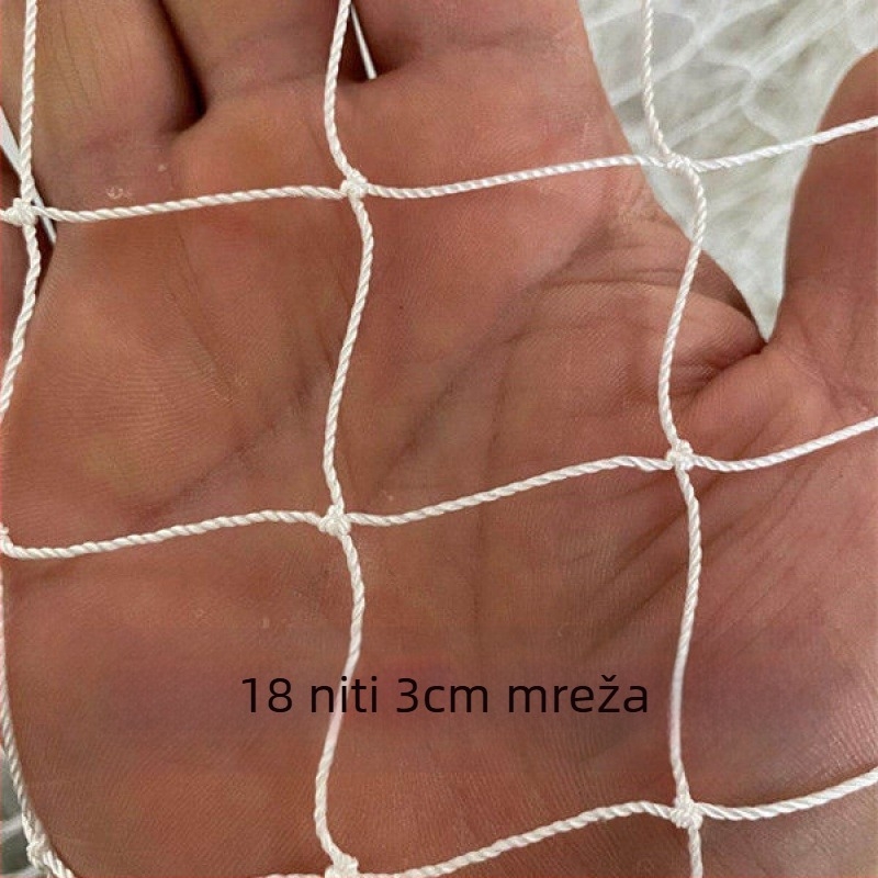 Bijela najlonska mreža za ribolov i uzgoj riba, mreža za podizanje i mreža za vješanje fotografija