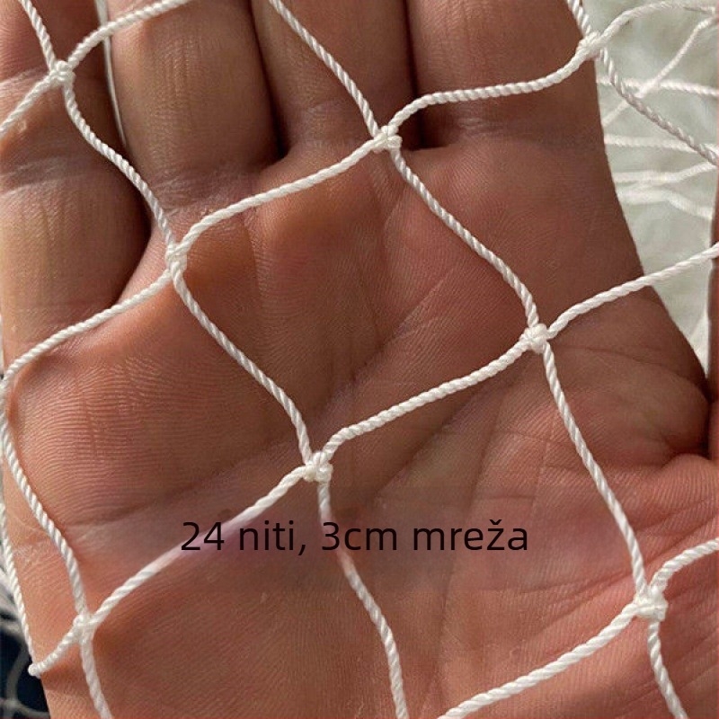 Bijela najlonska mreža za ribolov i uzgoj riba, mreža za podizanje i mreža za vješanje fotografija