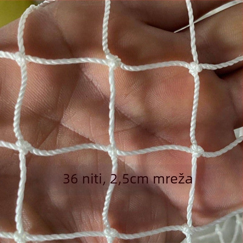 Bijela najlonska mreža za ribolov i uzgoj riba, mreža za podizanje i mreža za vješanje fotografija