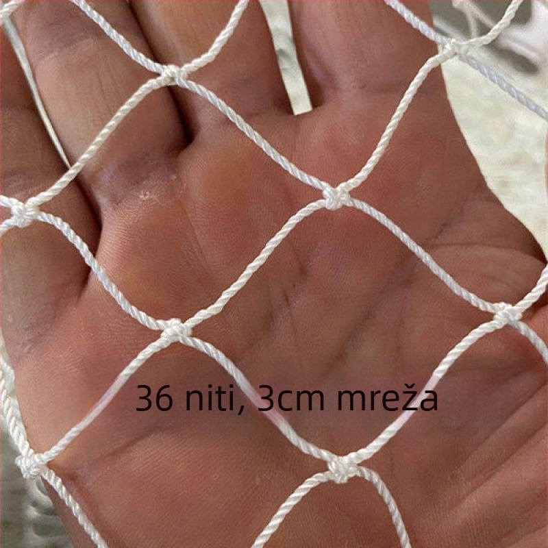 Bijela najlonska mreža za ribolov i uzgoj riba, mreža za podizanje i mreža za vješanje fotografija