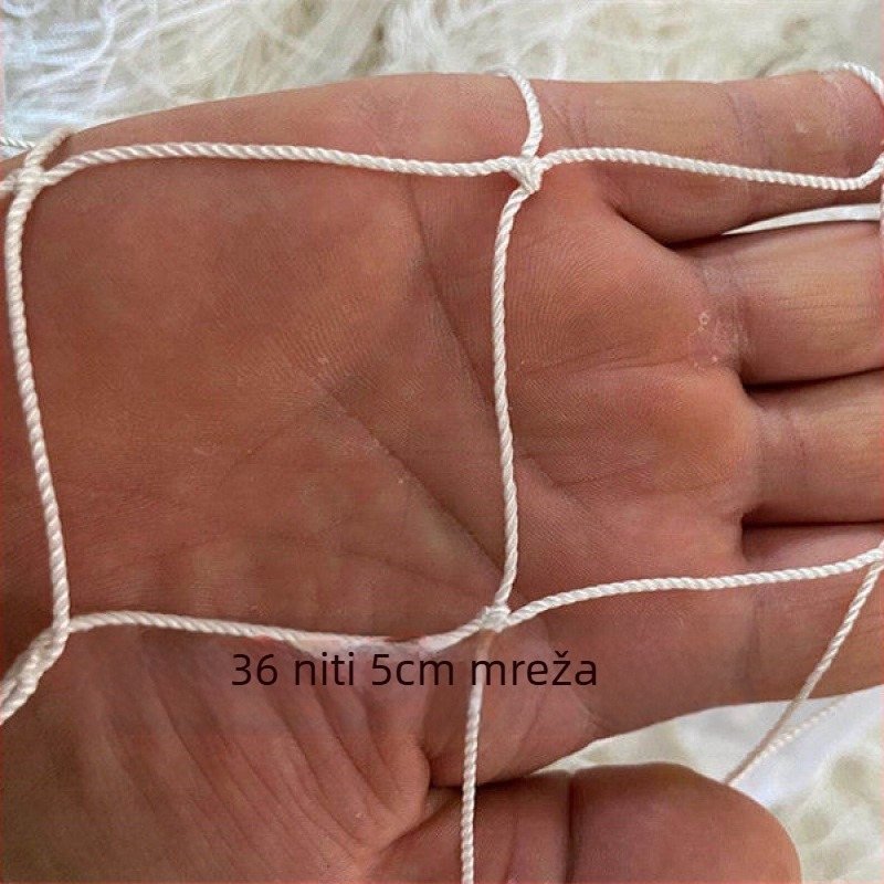 Bijela najlonska mreža za ribolov i uzgoj riba, mreža za podizanje i mreža za vješanje fotografija