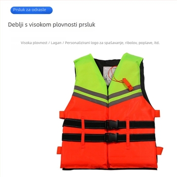 Spasiva jakna od Oxford tekstila s pjenom, visoka plovnost, za odrasle, namijenjena spašavanju na vodi i morskom ribolovu