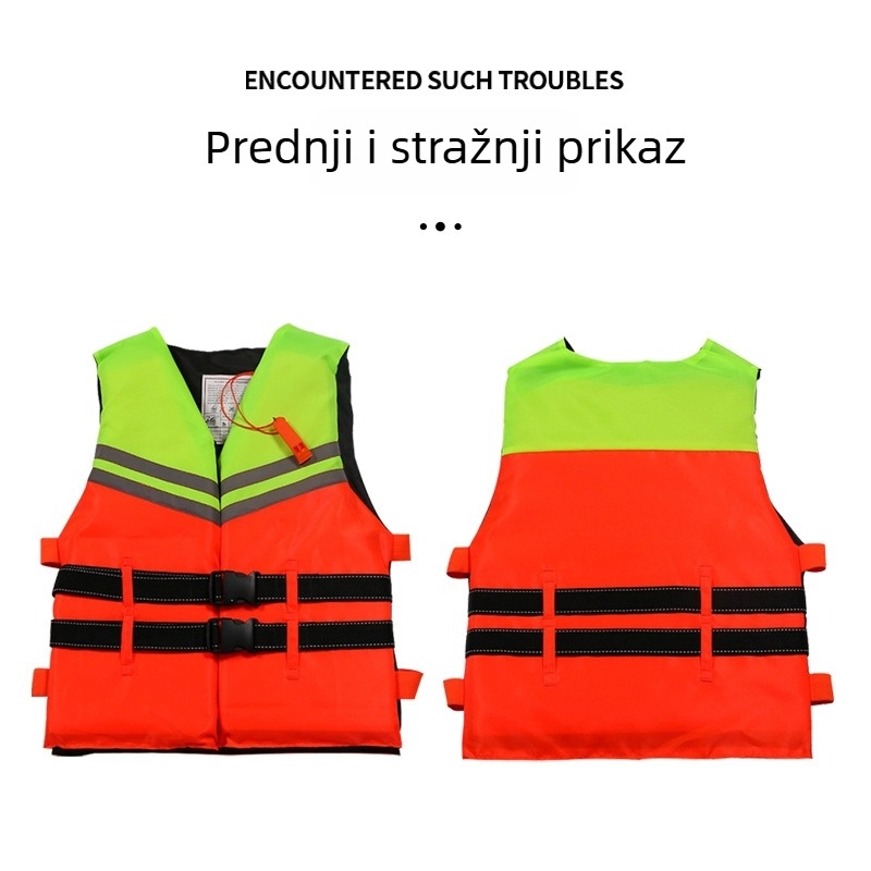 Spasiva jakna od Oxford tekstila s pjenom, visoka plovnost, za odrasle, namijenjena spašavanju na vodi i morskom ribolovu