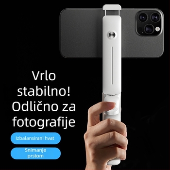 Mini Bluetooth selfie štapić s 360° rotacijom, daljinski upravljač uključen, ABS materijal, IBIS kompatibilan