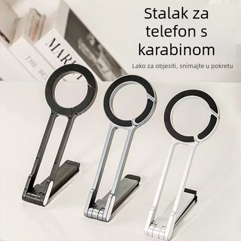 Stalak za telefon s magnetskim držačem, sklopivi, konstrukcija od legure, univerzalna kompatibilnost, pogodan za stolne snimke i prijenos uživo
