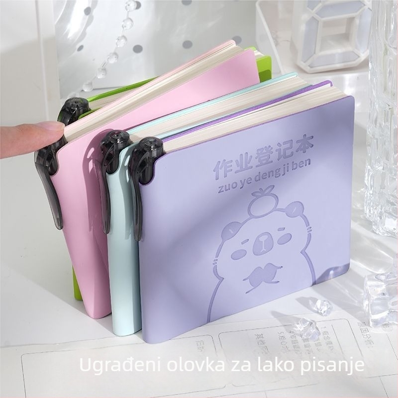 Bilježnica s PU kožnim omotom, papir 80 g, 100–200 stranica, lijepljeno vezivanje šavom