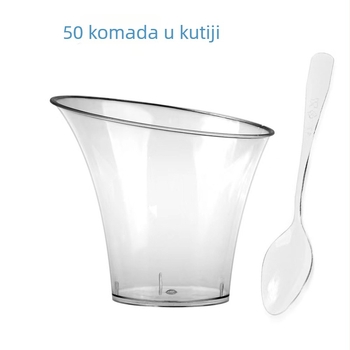 Okrugla plastična čašica za mousse, pogodna za hladna pića i deserte, kapacitet 101–200 ml, mogućnost prilagodbe