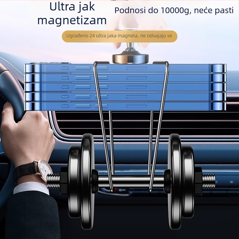 Auto magnetski držač za telefon na ploču – magnetsko pričvršćivanje, punjiv
