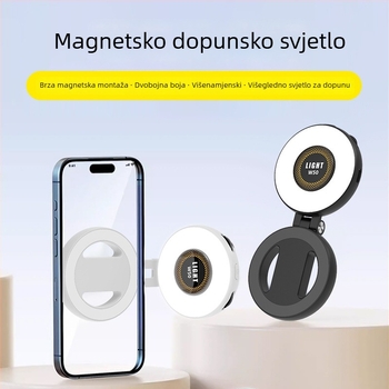 Vanjska LED magnetska mini svjetiljka za ljepotu, prijenosna, s tri postavke temperature za fotografiju