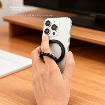 Metalni prijenosni držač za telefon s MagSafe, cvjetnog oblika, dvostruki magneti, prianjanje na metalne površine