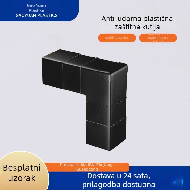 Plastični zaštitnik kutova za kartonsku pakiranje — trokutasti, s zaštitom sa tri strane, materijal Anshi PP, prilagodljivo