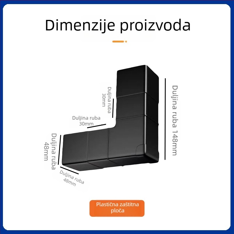 Plastični zaštitnik kutova za kartonsku pakiranje — trokutasti, s zaštitom sa tri strane, materijal Anshi PP, prilagodljivo