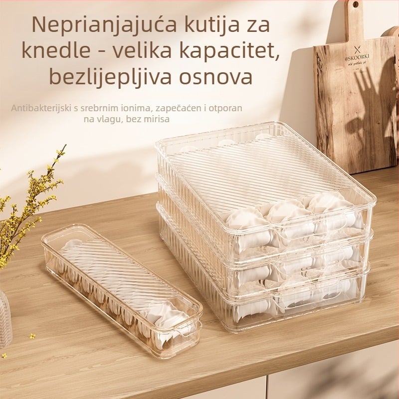 PET kutija za knedle – moderni minimalistički stil, skladištenje u zamrzivaču i hladnjaku