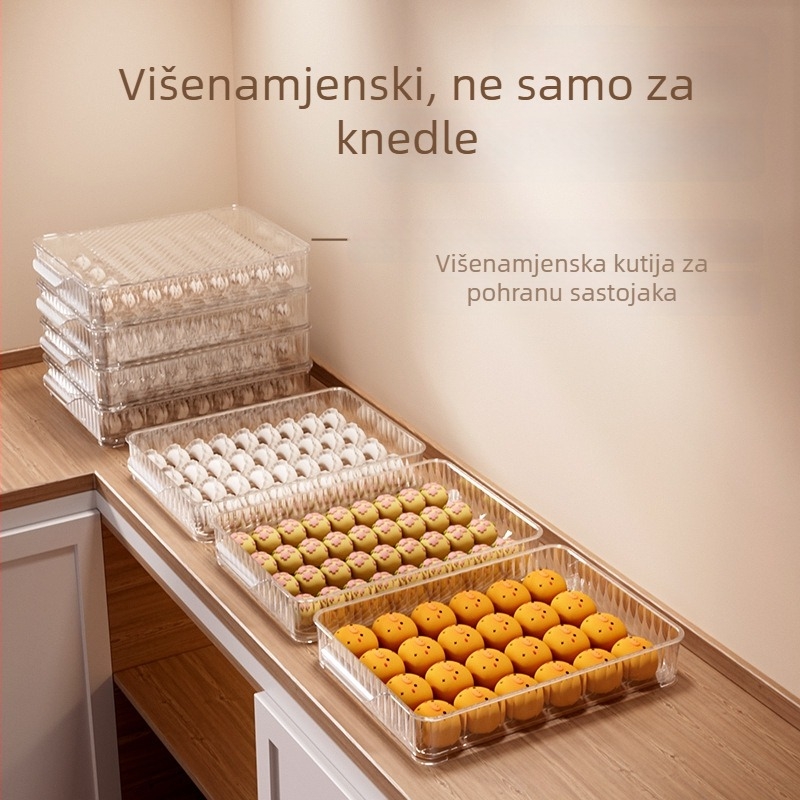 PET kutija za knedle – moderni minimalistički stil, skladištenje u zamrzivaču i hladnjaku