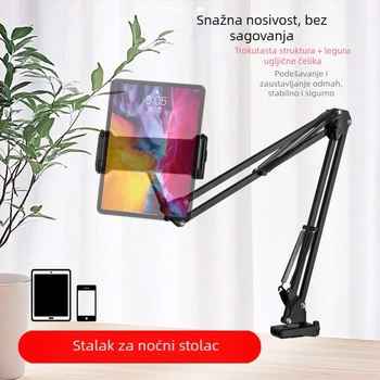 Lenj stalak za telefon i tablet s preklopnim cantileverom – aluminijska konstrukcija, robotska ruka, pogodno za stolnu nastavu
