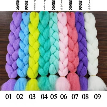 Sjajna pletena perika s efektom svjetla u mraku, vlakno otporno na visoke temperature, duga kovrčava kosa