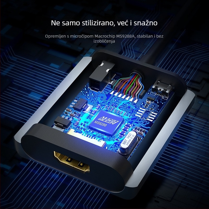 VGA na HDMI pretvarač, adapter, 1080p, čip Hongjing ms9288a, Windows 7/8/10/11/xp, modeli Ad031/Ad014, OEM dostupan