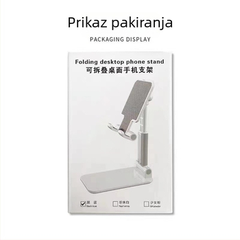 Stalak za telefon i tablet, sklopivi teleskopni stolni nosač za prijenos uživo (plastika, univerzalno)