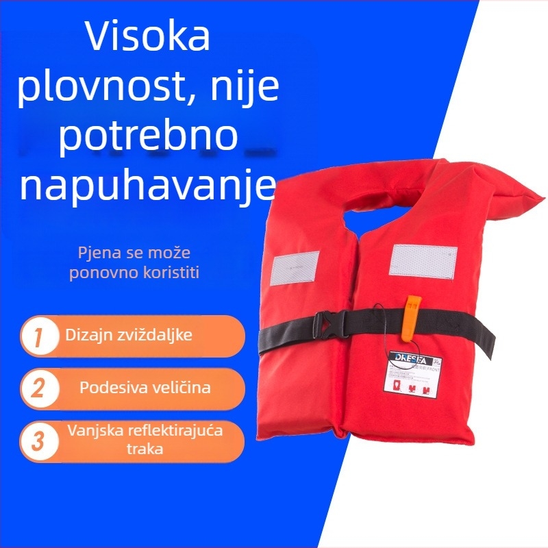 Spasiva jakna za čamac s visokom plutnošću – prijenosna oprema za preživljavanje na vodi za odrasle i djecu