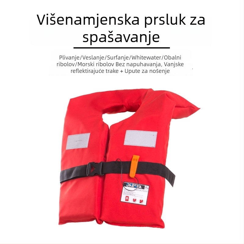 Spasiva jakna za čamac s visokom plutnošću – prijenosna oprema za preživljavanje na vodi za odrasle i djecu
