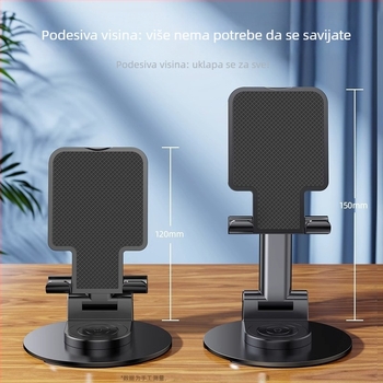 Stalak za stolni telefon i tablet, univerzalni dizajn od legure, prilagodljiv