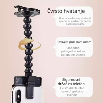 Plastični selfie štap za kućne ljubimce (mačke i psi), univerzalni stil, bez daljinskog upravljača, podržava prilagođavanje