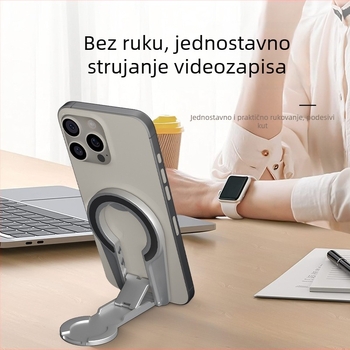 Stolna držač za telefon i tablet s dvostrukim magnetskim držanjem, okretno i sklopivo, s tri razine podešavanja