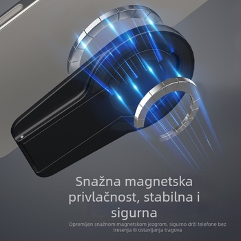 Stolna držač za telefon i tablet s dvostrukim magnetskim držanjem, okretno i sklopivo, s tri razine podešavanja