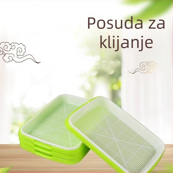 Plastična saksija za sadnice s dvostrukim hidroponskim tanjurićem