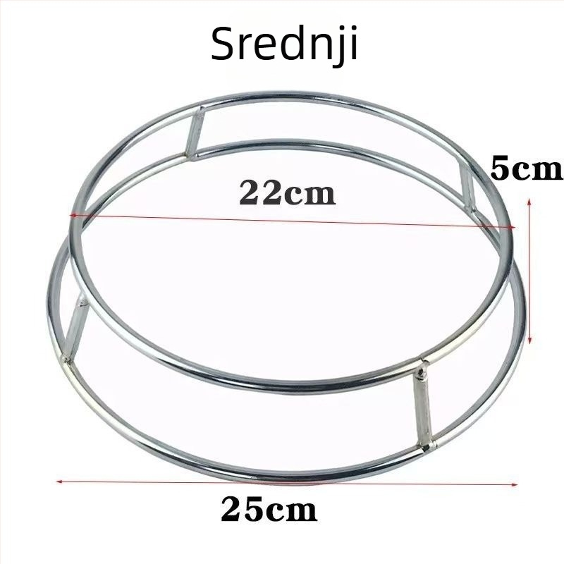 Kružni držač posuđa s toplinskom izolacijom, zavaren, dvostruki sloj skladištenja, nosivost do 50 kg
