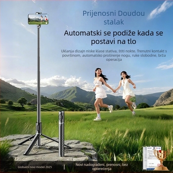 Selfie štapić s tripodom, aluminijsko tijelo, daljinski upravljač, Bluetooth, IBIS, univerzalna kompatibilnost