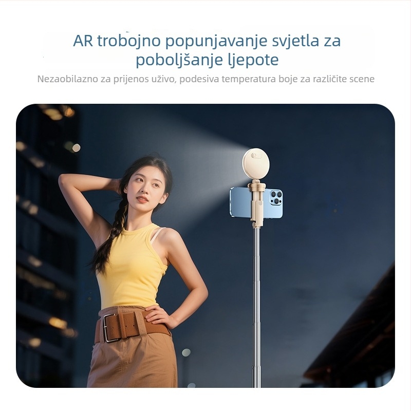 Selfie štapić s tripodom, aluminijsko tijelo, daljinski upravljač, Bluetooth, IBIS, univerzalna kompatibilnost
