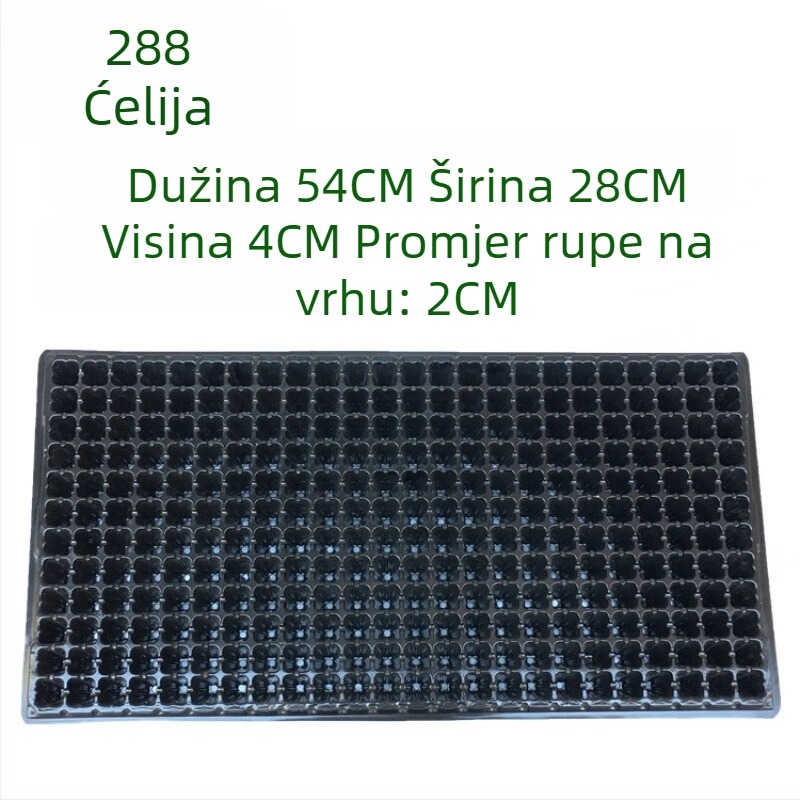 288‑rupa posuda za sadnice, plastična PET, višestruka namjena za sadnice povrća i voća
