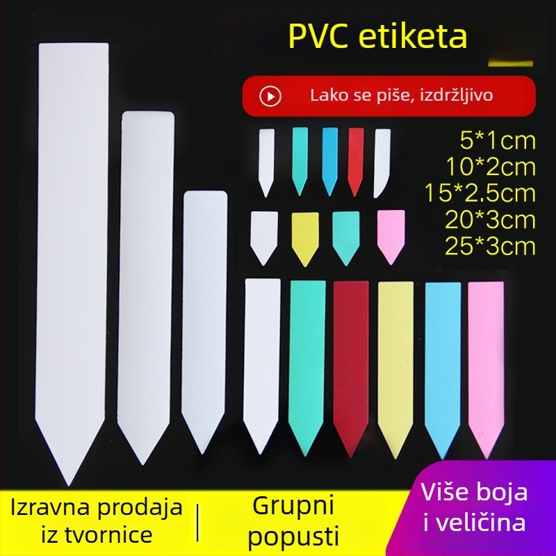 PVC vodootporne etikete za biljke, etikete u obliku slova T za cvijeće, sukulente i orhideje