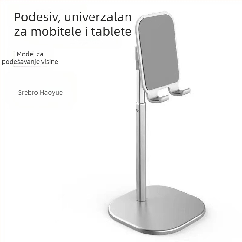 K2 aluminijski držač za mobitel za stolnu upotrebu s podesivim kutom i teleskopskim podizanjem