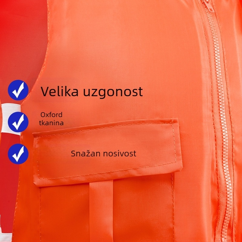 Profesionalni spasilački prsluk, Bosent BST008, visoki uzgon, prijenosni za odrasle i djecu, namijenjen za ugradnju u vozila za hitne spašavanje tijekom poplava