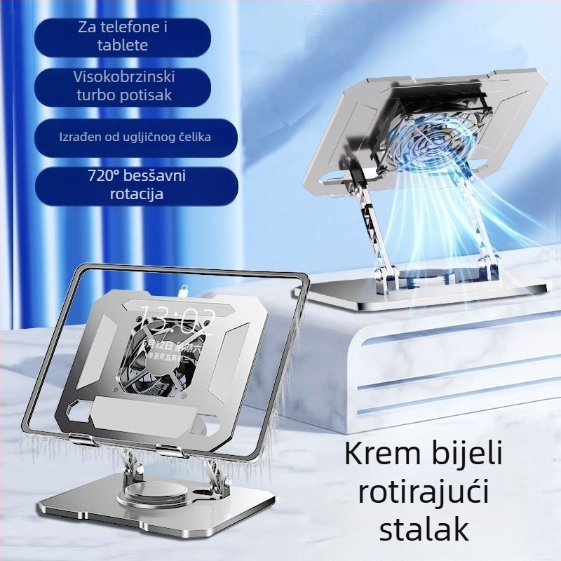 Stolni držač za telefon i tablet s odvajanjem topline, 360° rotacija, sklopiv