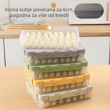 Kutija za knedle, plastična, prehrambene klase, zatvara, čuva svježinu, sprječava lijepenje, kompatibilna s zamrzivačem, Worthbuy