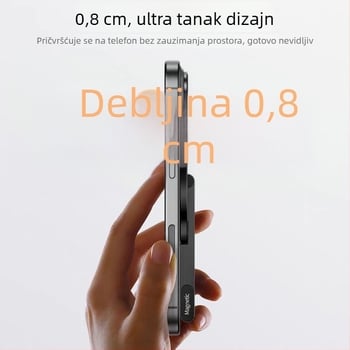 Prijenosni magnetni držač za telefon s džepnim dizajnom, sklopiva baza, stabilizacija snimke, za stolne i selfie