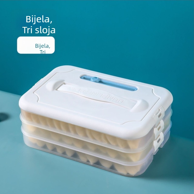 Plastična kutija za knedle za zamrzavanje s višeslojnom posudom, Godsend, crtani stil