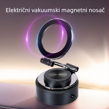 Držač za telefon u automobilu s 360° rotacijom, nosač na ploču s usisnom čašom, magnetsko učvršćivanje, univerzalna kompatibilnost, prilagodljiv dizajn