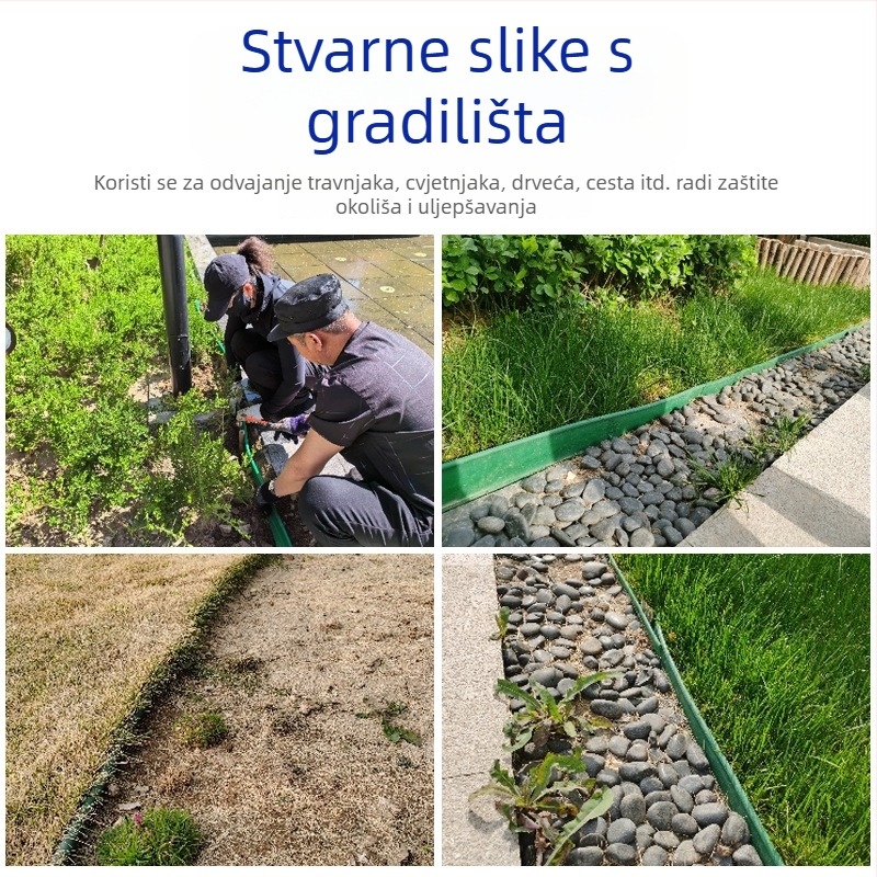 L-oblikovana izolacijska traka za travu i kamenje u vrtu, zelena traka za uređenje okoliša, odvojni panel korijena, odjelni pojas za biljke