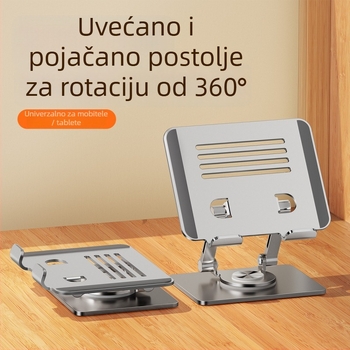 Stalak za tablet s rotacijskim mehanizmom, podizanje i sklop, model JZ-2082, kompatibilan s iPad/iPhone/iPod touch, težina 480 g