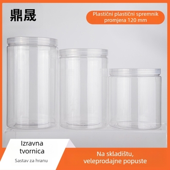 PET plastična staklenka s širokim otvorom, serija navojnog poklopca, kapacitet 1500/2000/2300 ml, PP poklopac, pakiranje u vrećici